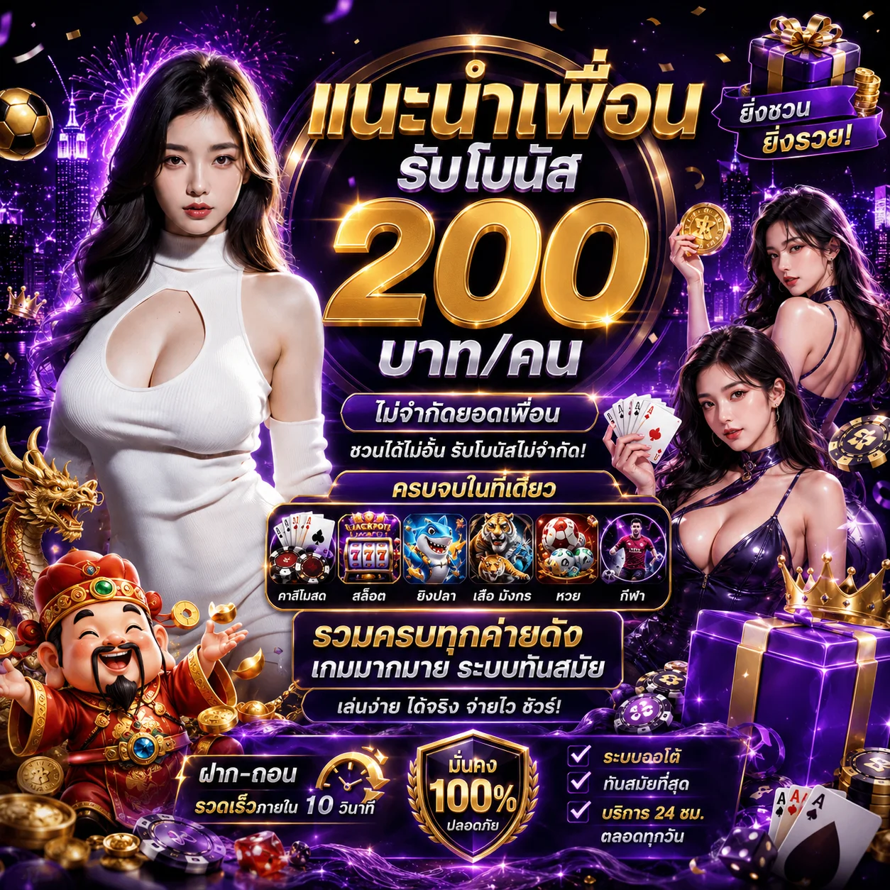 	โปรโมชั่นคืนยอดเสีย BPLAY444 รับคืน 5% ทุกสัปดาห์